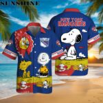 Snoopy Charlie Brown Woodstock New York Rangers Hawaiian Shirts Printed Aloha