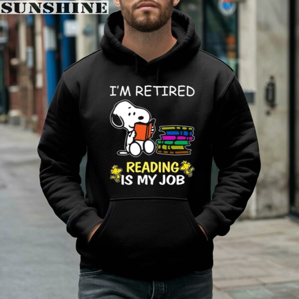 Snoopy Im Retired Reading Is My Job T Shirt 4 hoodie