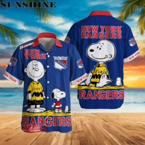 Snoopy New York Rangers Hockey Aloha Hawaiian Shirt Printed Aloha