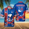 Snoopy New York Rangers Hockey Hawaiian Aloha Shirt Printed Aloha