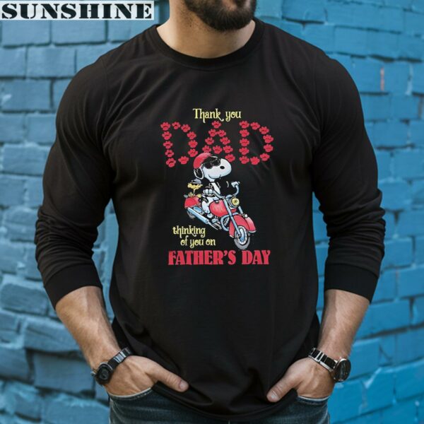 Snoopy Thank You Dad Thinking Of You On Fathers Day shirt 5 long sleeve shirt