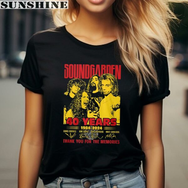 Soundgarden 40 Years 1984 2024 Thank You For The Memories Shirt 2 women shirt