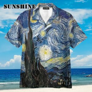 Starry Night Summer Beach Hawaiian Shirt Aloha Shirt Aloha Shirt