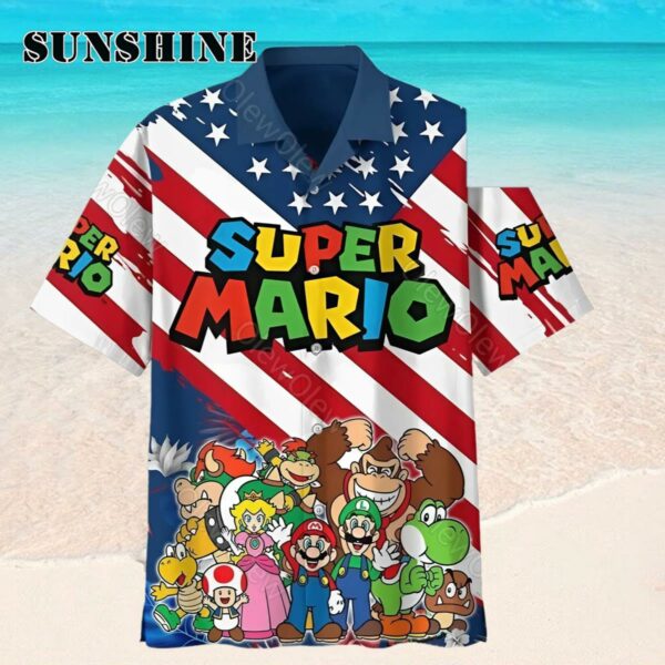 Super Mario America Hawaiian Shirt Hawaaian Shirt Hawaaian Shirt