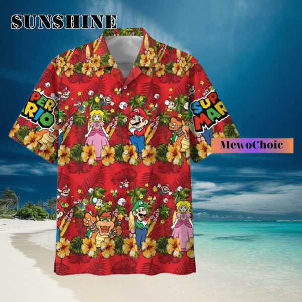 Super Mario Swim Tropical Summer Hawaiian Shirt Hawaiian Hawaiian