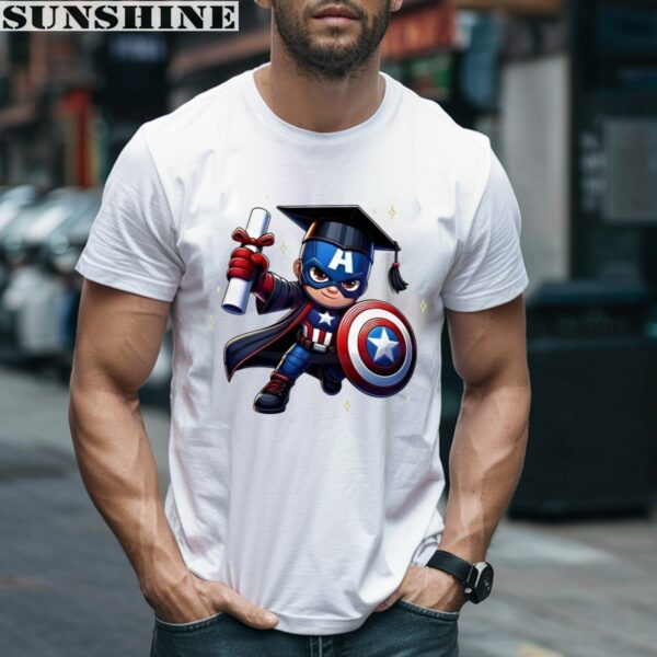 Superhero Captain America Graduation 2024 Back To School T shirt 2 men shirt