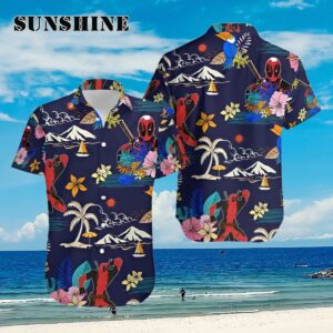 Superhero Deadpool Tropical Hawaiian Shirt Aloha Shirt Aloha Shirt