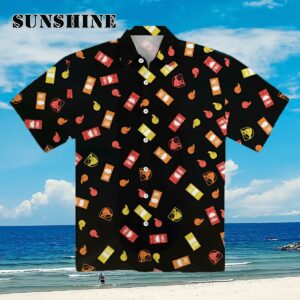 Taco Bell Sauce Packet Button Up Hawaiian Shirt Aloha Shirt Aloha Shirt