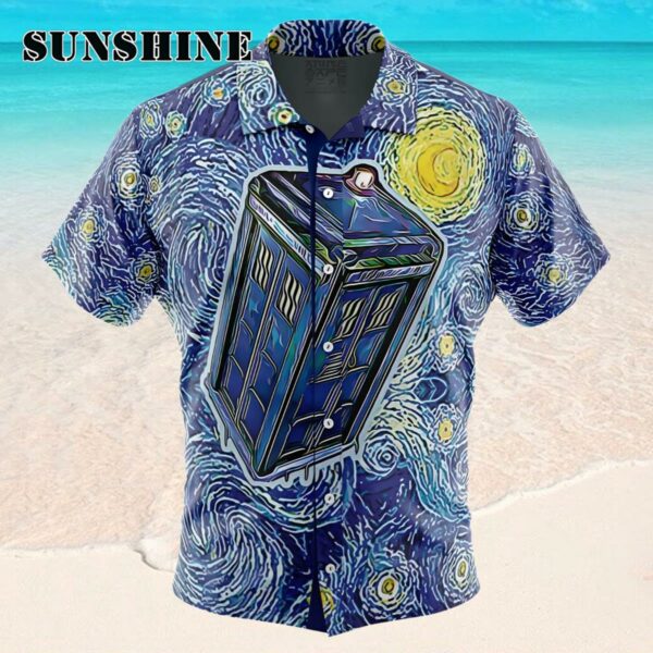 Tardis Starry Night Doctor Who Hawaiian Shirt Hawaaian Shirt Hawaaian Shirt