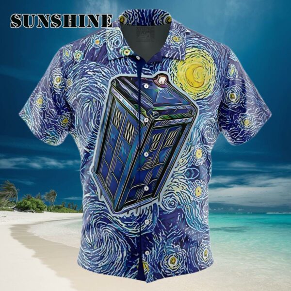 Tardis Starry Night Doctor Who Hawaiian Shirt Hawaiian Hawaiian