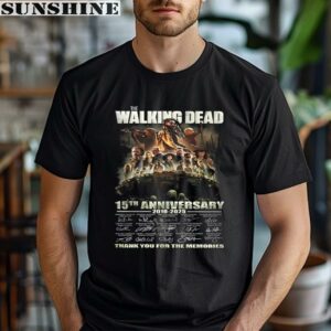 The Walking Dead 15th Anniversary 2010 2025 Signature Thank You For The Memories Shirt 1 men shirt