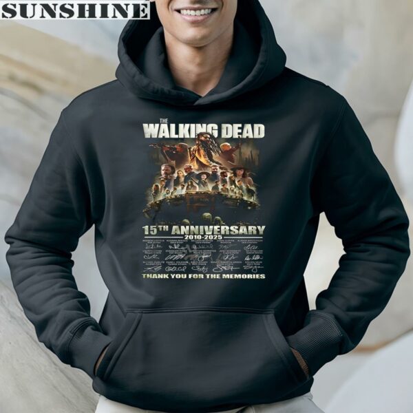 The Walking Dead 15th Anniversary 2010 2025 Signature Thank You For The Memories Shirt 4 hoodie