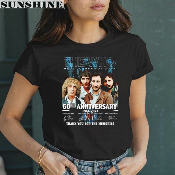 The Who Made In 1964 For 2024 60th Anniversary 1964 2024 Thank You For The Memories Shirt 2 women shirt