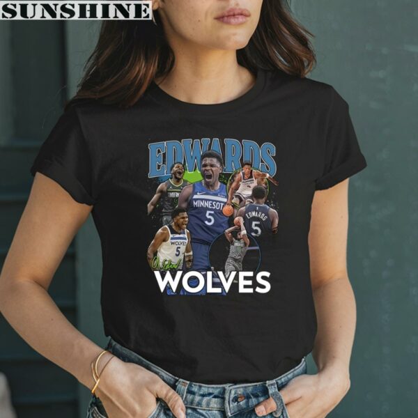 Timberwolves Anthony Edwards Wolves Shirt 2 women shirt