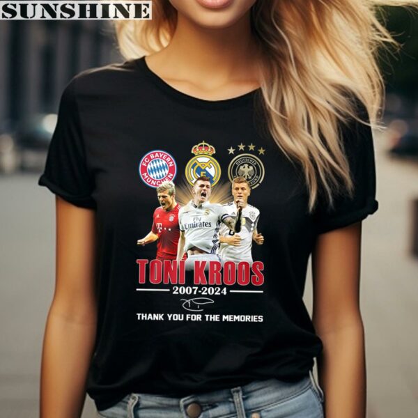 Toni Kroos 2007 2024 Bayern Munchen Real Madrid Thank You For The Memories T Shirt 2 women shirt