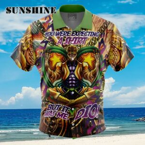 Trippy Dio Brando JoJos Bizarre Adventure Button Up Hawaiian Shirt Aloha Shirt Aloha Shirt