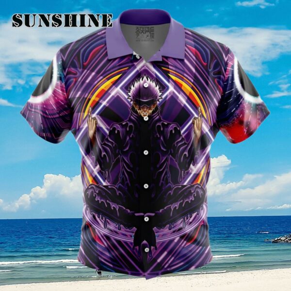 Trippy Gojo Satoru V2 Jujutsu Kaisen Button Up Hawaiian Shirt Aloha Shirt Aloha Shirt