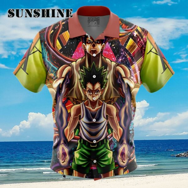 Trippy Gon Freecss Hunter X Hunter Button Up Hawaiian Shirt Aloha Shirt Aloha Shirt