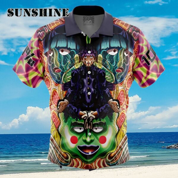 Trippy Shigeo Kageyama Mob Psycho100 Button Up Hawaiian Shirt Aloha Shirt Aloha Shirt