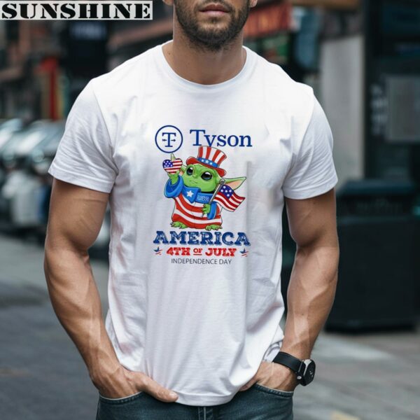Tyson Baby Yoda America 4th of July Independence Day 2024 shirt 2 men shirt