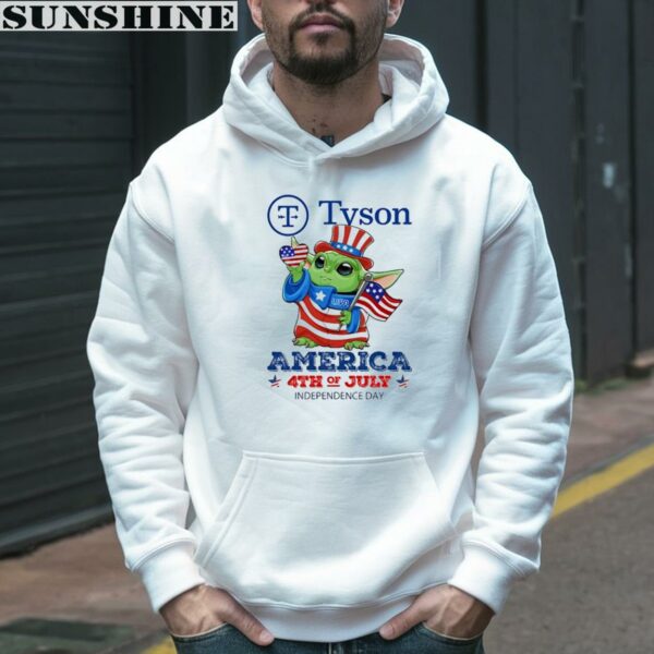 Tyson Baby Yoda America 4th of July Independence Day 2024 shirt 3 hoodie