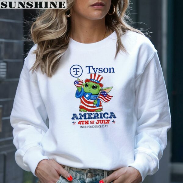 Tyson Baby Yoda America 4th of July Independence Day 2024 shirt 4 sweatshirt