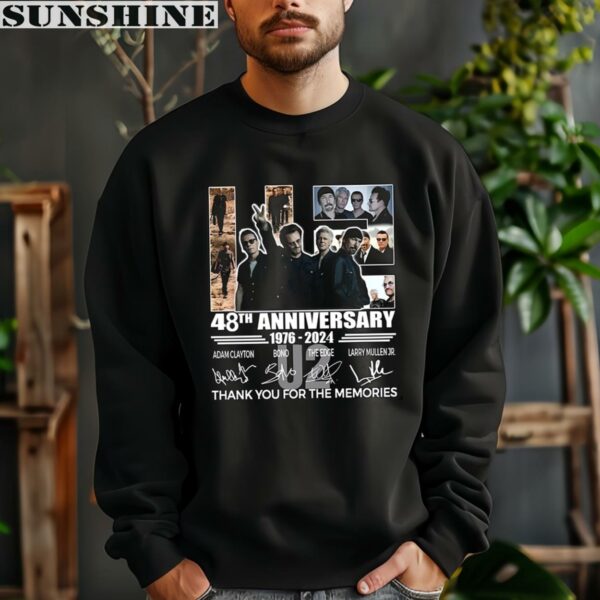U2 Band 48th 1976 2024 Anniversary Signature T Shirt 3 sweatshirt