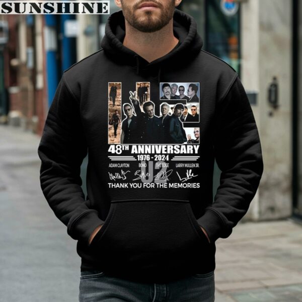 U2 Band 48th 1976 2024 Anniversary Signature T Shirt 4 hoodie