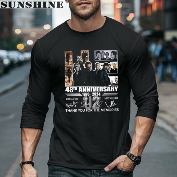 U2 Band 48th 1976 2024 Anniversary Signature T Shirt 5 long sleeve shirt