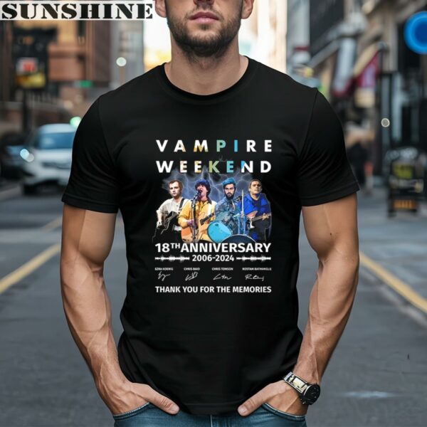Vampire Weekend 18th Anniversary 2006 2024 Thank You For The Memories Shirt 1 men shirt