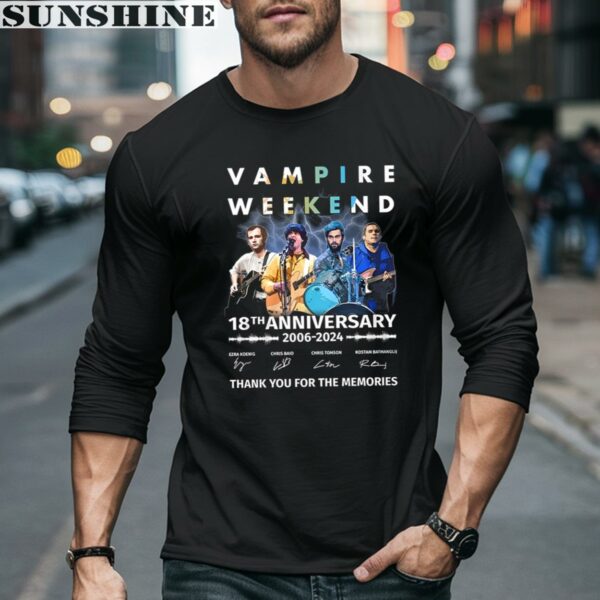 Vampire Weekend 18th Anniversary 2006 2024 Thank You For The Memories Shirt 5 long sleeve shirt