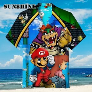 Video Game Super Mario Button Hawaiian Shirt Aloha Shirt Aloha Shirt