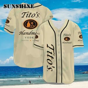 Vintage Beige Tito's Vodka Baseball Jersey Shirt Aloha Shirt Aloha Shirt