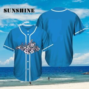 Washington Capitals Cherry Blossom Baseball Jersey Aloha Shirt Aloha Shirt