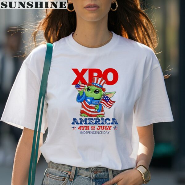 XPO Baby Yoda America 4th of July Independence Day 2024 Shirt 1 women shirt
