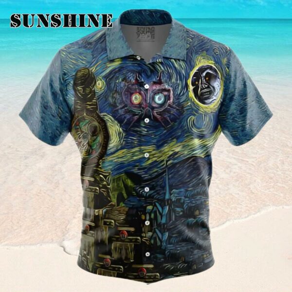 Zelda Majora's Mask Starry Night Hawaiian Shirt Hawaaian Shirt Hawaaian Shirt