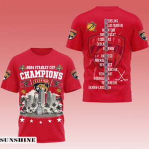 2024 Stanley Cup Champions Florida Panthers NHL 3D T Shirt