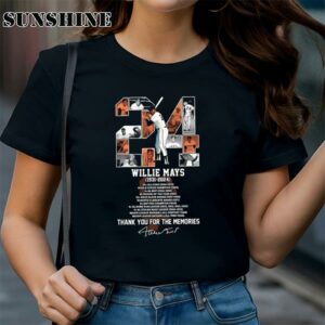 24 Willie Mays 1931 2024 Thank You For The Memories T Shirt 1 TShirt