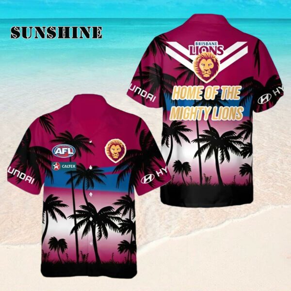 AFL Brisbane Lions Home Of The Mighty Lions Hawaiian Shirt Hawaaian Shirt Hawaaian Shirt