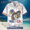 American Eagle Trendy Hawaiian Shirt Merican Eagle Happy Independence Day Hawaiian Hawaiian