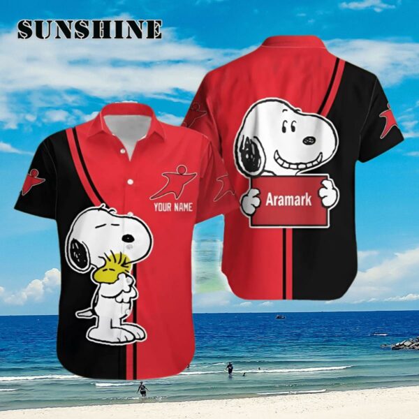 Aramark Logo Brand Snoopy Hawaiian Shirt Gift Summer Aloha Shirt Aloha Shirt