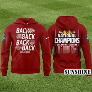 Back To Back To Back To Back Oklahoma Softball 2024 National Champions Hoodies 1 1