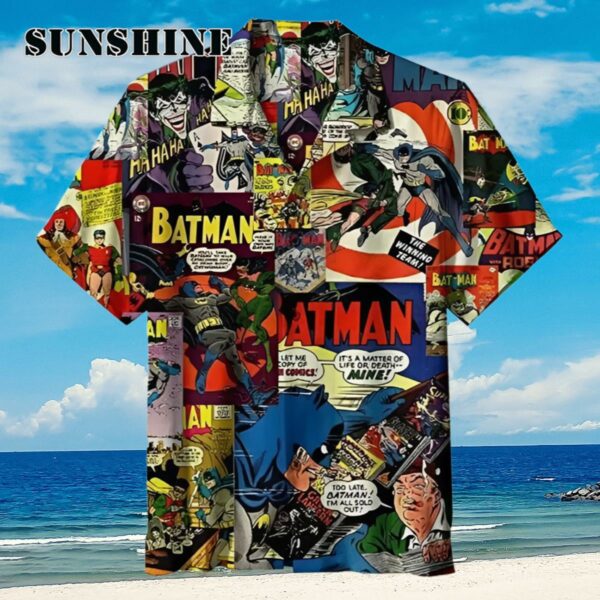 Batman Comic Striped Hawaiian shirt Aloha Shirt Aloha Shirt