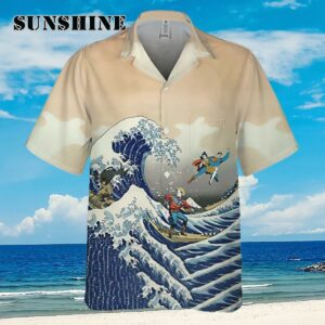 Batman and Superman Beach Surfing Hawaiian Shirt Aloha Shirt Aloha Shirt