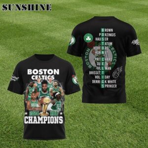 Boston Celtics 2024 NBA Champions 18 Times Team Portrait Shirt 3D 1 7