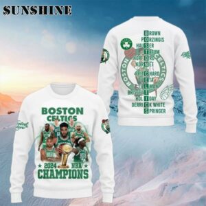 Boston Celtics 2024 NBA Champions 18 Times Ugly Sweater Christmas Sweater Sweater