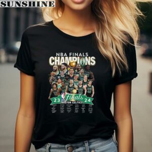 Boston Celtics 2024 NBA Finals Champions Celebrating Loyal Fan T Shirt 2 women shirt