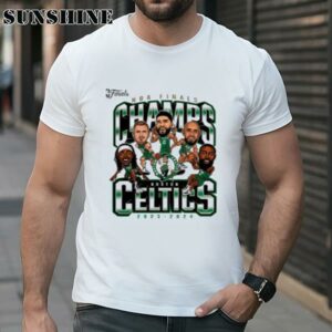 Boston Celtics 2024 NBA Finals Champions Fade Away Jumper Roster Shirt 1 TShirt