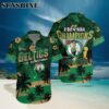 Boston Celtics NBA Champions 2024 Coconut Silhouette Hawaiian Shirt Hawaiian Hawaiian