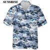 Busch Light Hawaiian Button Up Shirt Sea Island Pattern Hawaaian Shirt Hawaaian Shirt